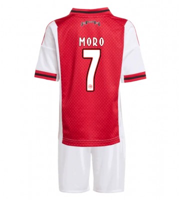 Ajax Raul Moro #7 Hjemmebanesæt Børn 2025-26 Kort ærmer (+ korte bukser)